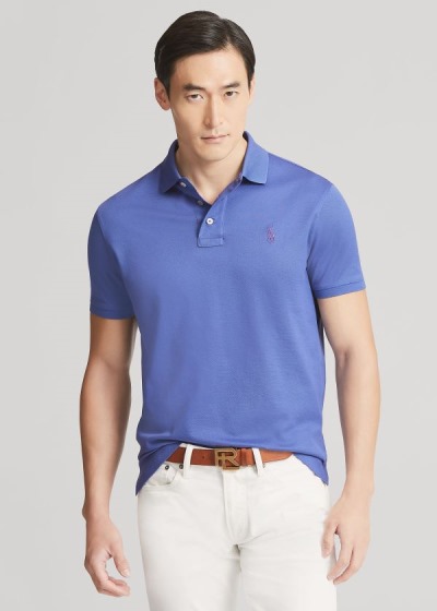 Men's Ralph Lauren Custom Slim Fit Piqué Polos | 820651TDH